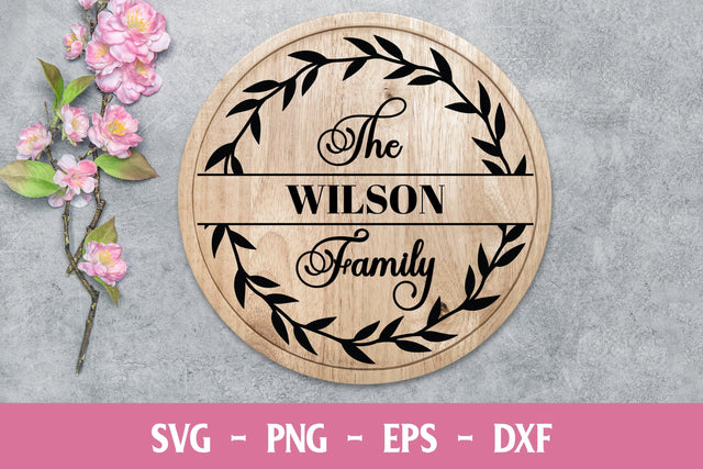 Family Monogram | Circle Floral Monogram SVG SVG Ikonart Design Shop 