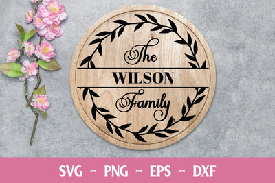 Family Monogram | Circle Floral Monogram SVG | VIP Extended Use License SVG So Fontsy VIP Design Shop