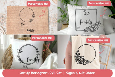 Family Monogram Mini Bundle SVG So Fontsy Design Shop 