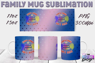Family Mug Sublimation | 11 Oz 15 Oz Mug Sublimation | PNG File v.1 Sublimation The T Store Design 