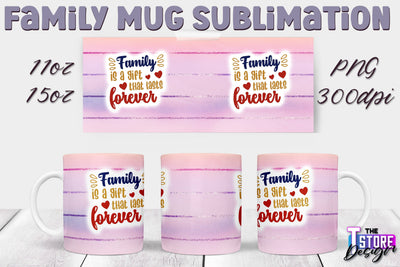 Family Mug Sublimation | 11 Oz 15 Oz Mug Sublimation | PNG File v.1 Sublimation The T Store Design 