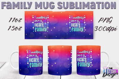 Family Mug Sublimation | 11 Oz 15 Oz Mug Sublimation | PNG File v.1 Sublimation The T Store Design 