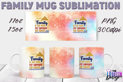 Family Mug Sublimation | 11 Oz 15 Oz Mug Sublimation | PNG File v.1 Sublimation The T Store Design 