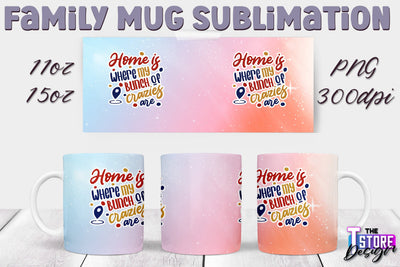 Family Mug Sublimation | 11 Oz 15 Oz Mug Sublimation | PNG File v.1 Sublimation The T Store Design 