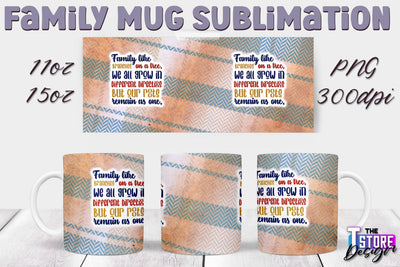 Family Mug Sublimation | 11 Oz 15 Oz Mug Sublimation | PNG File v.1 Sublimation The T Store Design 