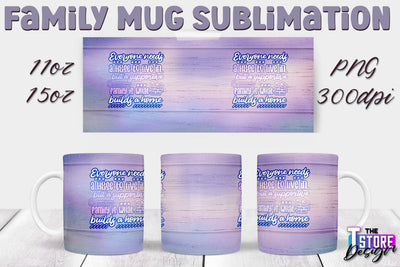 Family Mug Sublimation | 11 Oz 15 Oz Mug Sublimation | PNG File v.1 Sublimation The T Store Design 