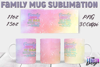 Family Mug Sublimation | 11 Oz 15 Oz Mug Sublimation | PNG File v.1 Sublimation The T Store Design 