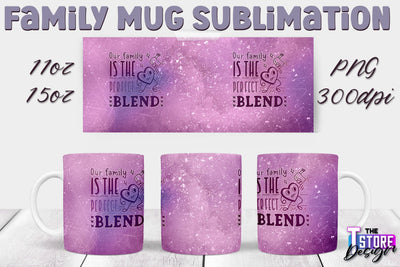 Family Mug Sublimation | 11 Oz 15 Oz Mug Sublimation | PNG File v.2 Sublimation The T Store Design 