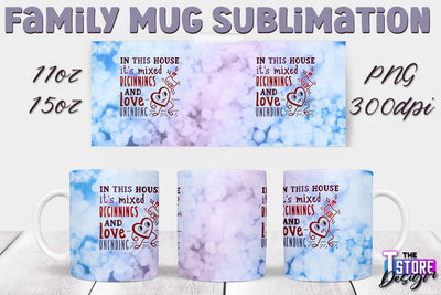 Family Mug Sublimation | 11 Oz 15 Oz Mug Sublimation | PNG File v.2 Sublimation The T Store Design 