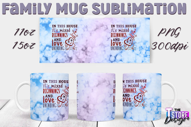 Family Mug Sublimation | 11 Oz 15 Oz Mug Sublimation | PNG File v.2 Sublimation The T Store Design 