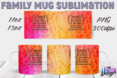 Family Mug Sublimation | 11 Oz 15 Oz Mug Sublimation | PNG File v.2 Sublimation The T Store Design 