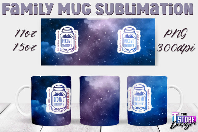 Family Mug Sublimation | 11 Oz 15 Oz Mug Sublimation | PNG File v.2 Sublimation The T Store Design 