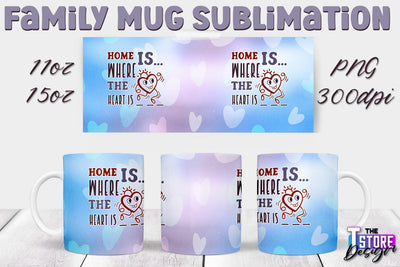 Family Mug Sublimation | 11 Oz 15 Oz Mug Sublimation | PNG File v.2 Sublimation The T Store Design 