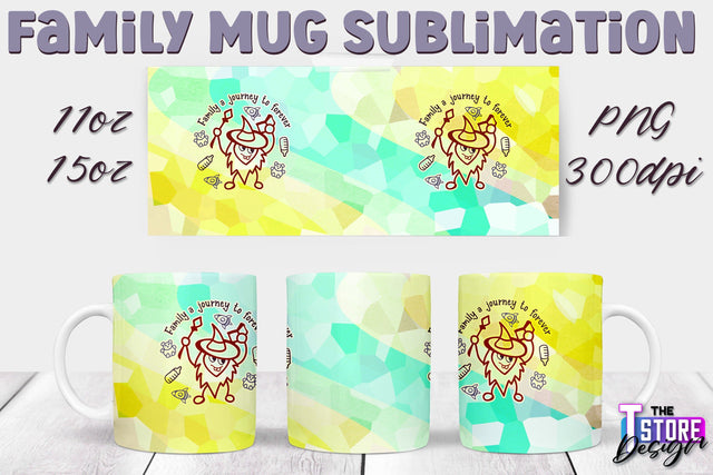 Family Mug Sublimation | 11 Oz 15 Oz Mug Sublimation | PNG File v.2 Sublimation The T Store Design 