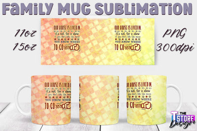 Family Mug Sublimation | 11 Oz 15 Oz Mug Sublimation | PNG File v.2 Sublimation The T Store Design 
