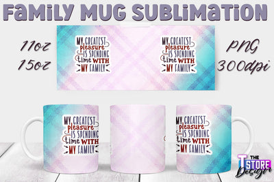 Family Mug Sublimation | 11 Oz 15 Oz Mug Sublimation | PNG File v.2 Sublimation The T Store Design 