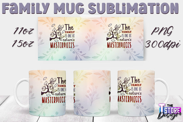 Family Mug Sublimation | 11 Oz 15 Oz Mug Sublimation | PNG File v.2 Sublimation The T Store Design 