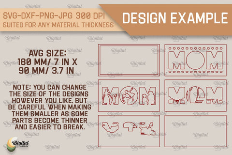 Family Multilayer Decor SVG Bundle. Family Laser Cut SVG Evgenyia Guschina 