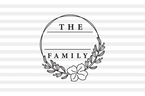 Family Name Monogram SVG - Family Sign SVG SVG CraftLabSVG 