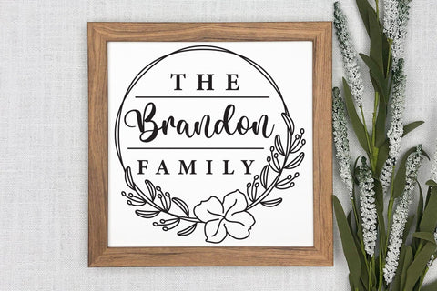 Family Name Monogram SVG - Family Sign SVG SVG CraftLabSVG 