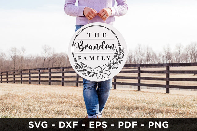 Family Name Monogram SVG - Family Sign SVG SVG CraftLabSVG 