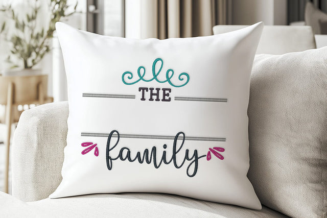 Family Name Split Embroidery Embroidery/Applique DESIGNS Designed by Geeks 
