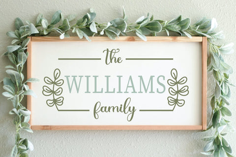Family Name Split Monogram SVG | Floral Monogram SVG Cut File SVG zoellartz 
