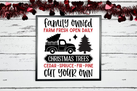Family owned farm fresh open daily christmas svg design SVG Regulrcrative 