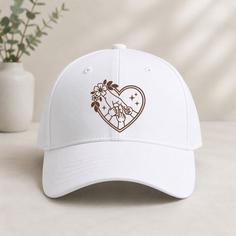 Family Pinky Promise Machine Embroidery Design – Floral Heart Hands Embroidery File Embroidery/Applique DESIGNS PatternFeed8 