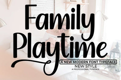 Family Playtime Font Studio Natural Ink 