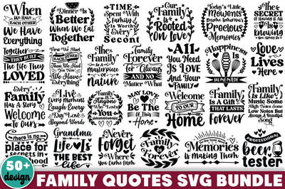 Family Quotes Svg Bundle SVG Angelina750 