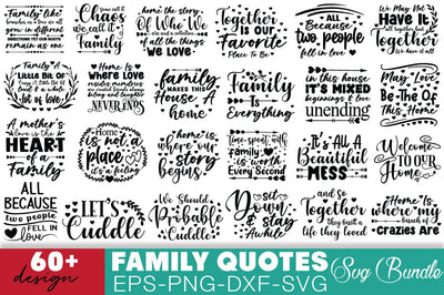 Family Quotes Svg Bundle SVG Angelina750 