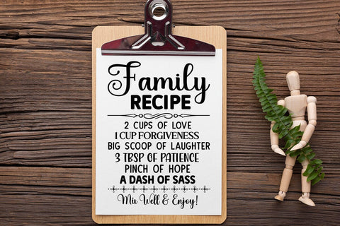 family recipe 2 cups of love SVG Angelina750 