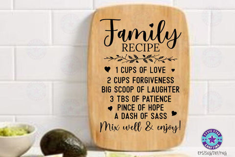 Family Recipe SVG, Cutting Board SVG FiveStarCrafting 