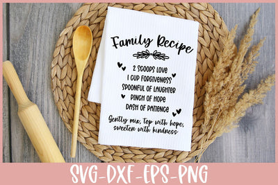 Family Recipe SVG | Family Kitchen Cut File | VIP Extended Use License SVG So Fontsy VIP Design Shop