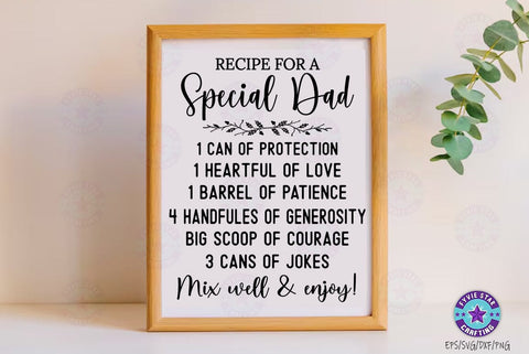 Family Recipe SVG, Recipe for a special dad, Cutting Board SVG FiveStarCrafting 