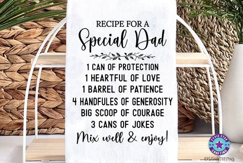 Family Recipe SVG, Recipe for a special dad, Cutting Board SVG FiveStarCrafting 