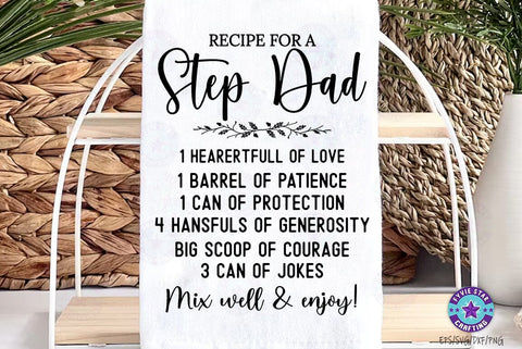 Family Recipe SVG, Recipe for a step dad, Cutting Board SVG FiveStarCrafting 