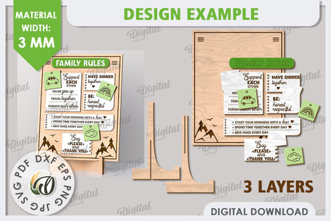 Family Rules SVG. Funny Rules Plaque LaserCut. Rules Sign SVG Evgenyia Guschina 