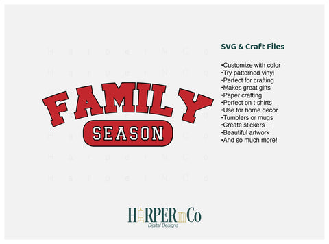 Family Season SVG PNG Cut EPS File SVG HarperNCo 