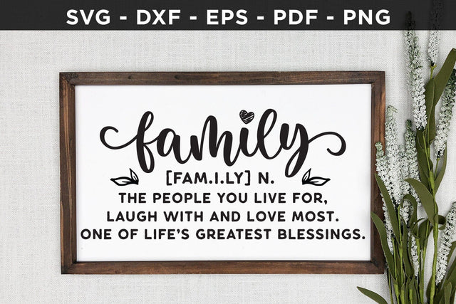 Family Sign SVG Design SVG CraftLabSVG 