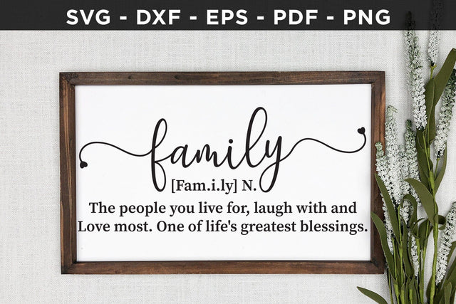 Family Sign SVG, DXF, PNG, EPS, PDF SVG CraftLabSVG 