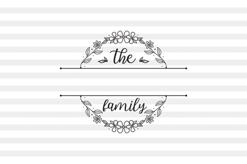 Family Sign SVG, Last Name Monogram Cut File SVG CraftLabSVG 