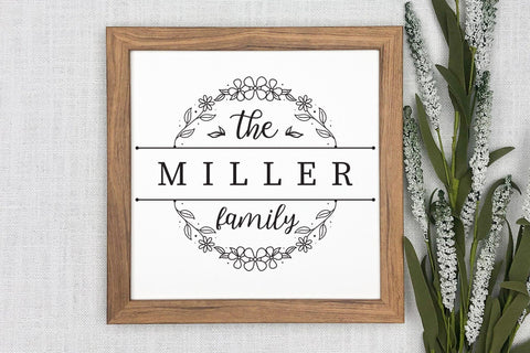 Family Sign SVG, Last Name Monogram Cut File SVG CraftLabSVG 