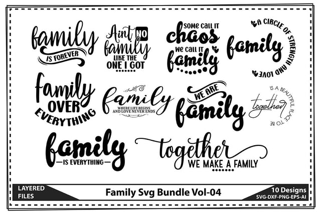 Family Svg Bundle Vol-04 SVG shah alam 