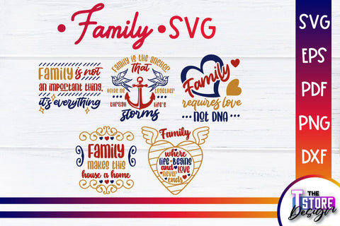 Family SVG | Family Quotes Design | Print SVG v.1 SVG The T Store Design 