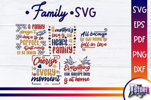 Family SVG | Family Quotes Design | Print SVG v.1 SVG The T Store Design 