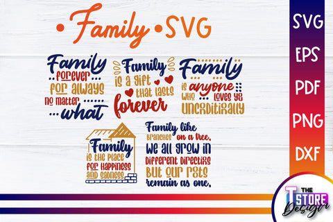 Family SVG | Family Quotes Design | Print SVG v.1 SVG The T Store Design 