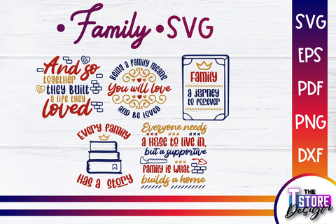 Family SVG | Family Quotes Design | Print SVG v.1 SVG The T Store Design 