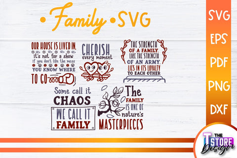 Family SVG | Family Quotes Design | Print SVG v.2 SVG The T Store Design 